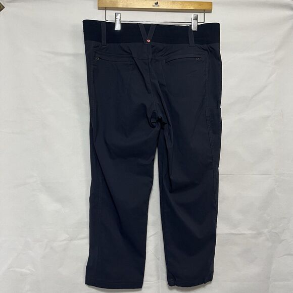 Title Nine Womens Navy Color Performance Stretch Crop Pants Size 10 - Picture 12 of 14